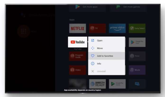 Aggiornamento del firmware Android 8 TV Sony