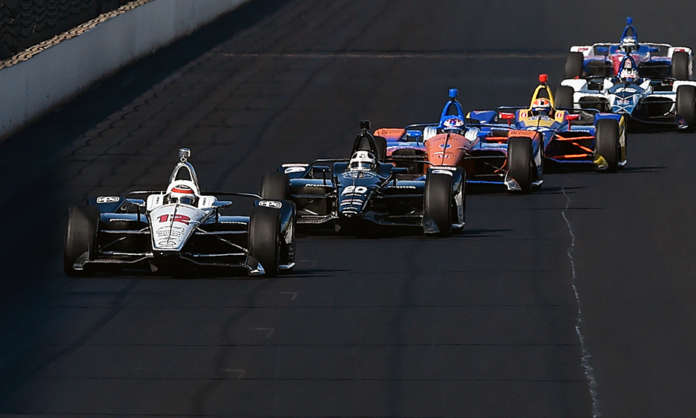 IndyCar Series 10-17-Power-Leads-Field-Fronstretch-TireTest-IMS