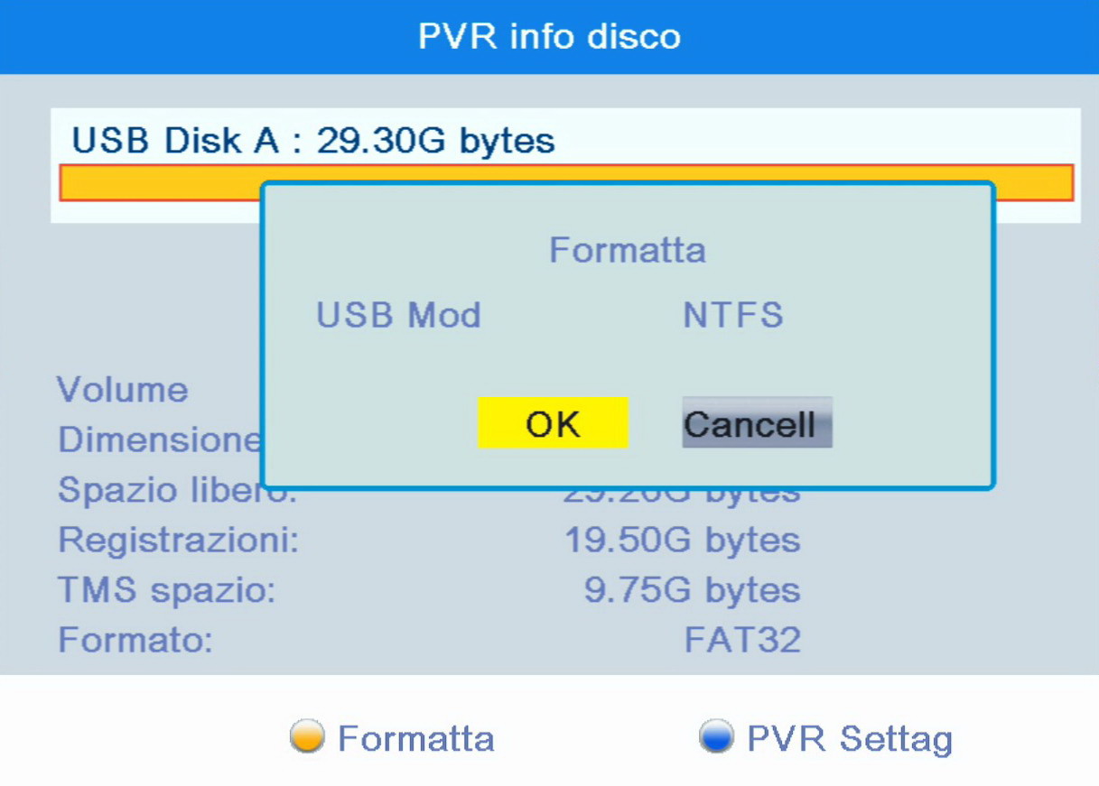 Formattazione HDD decoder