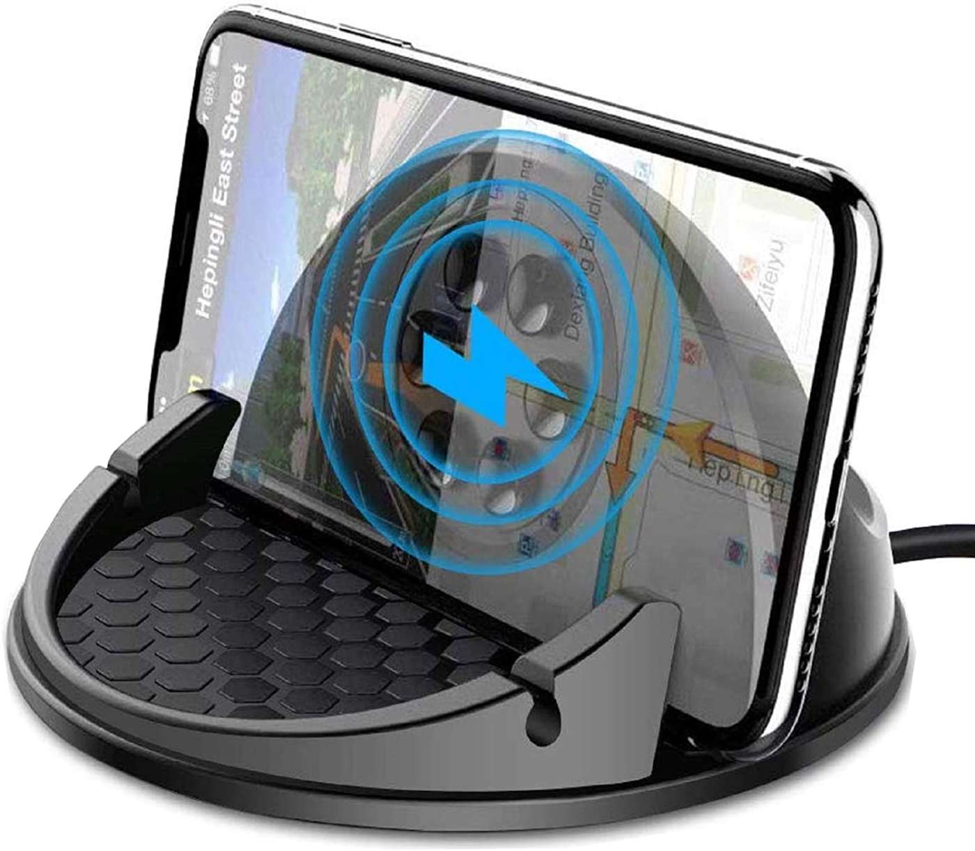 Caricabatteria da auto,porta cellulare da auto,Caricabatteria Qi Sensore a infrarossi intelligente Caricabatteria da auto Wirless veloce per iPhone Xs XR X Samsung S9 S8 Ricarica wireless 