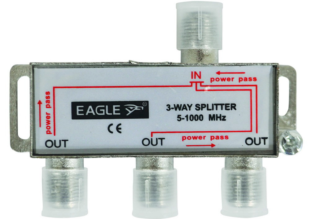 Splitter Eagle con passaggio di corrente tra ingresso e uscite (Power Pass/DC Pass)