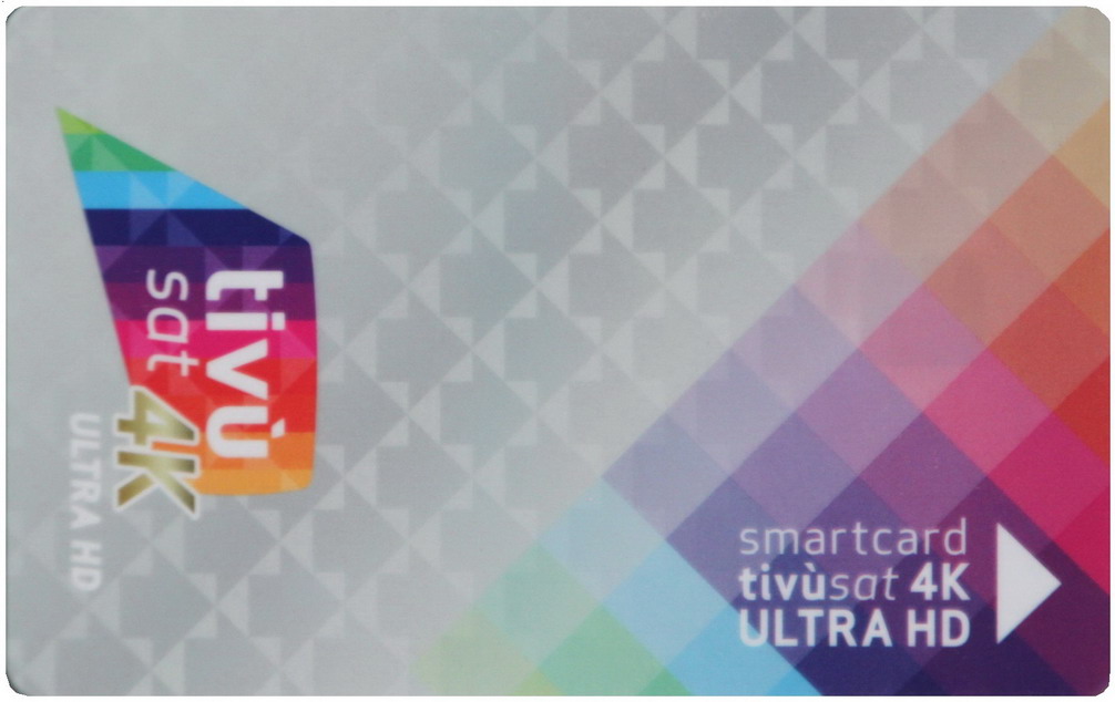 Smart card tivùsat 4K multicolore